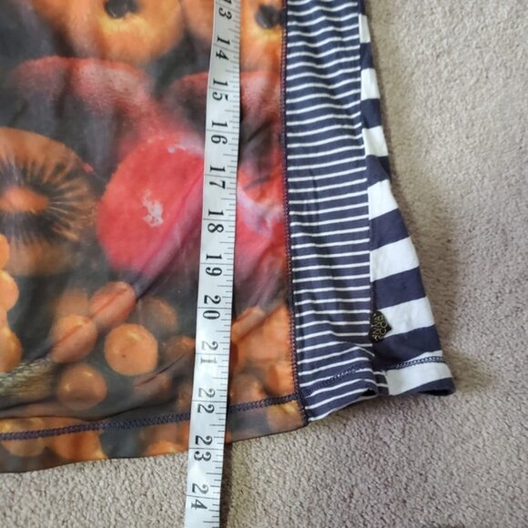 Anna Scott Nautical Fruit Print Novelty Y2K Coastal Artsy Tank Top L - Picture 4 of 8